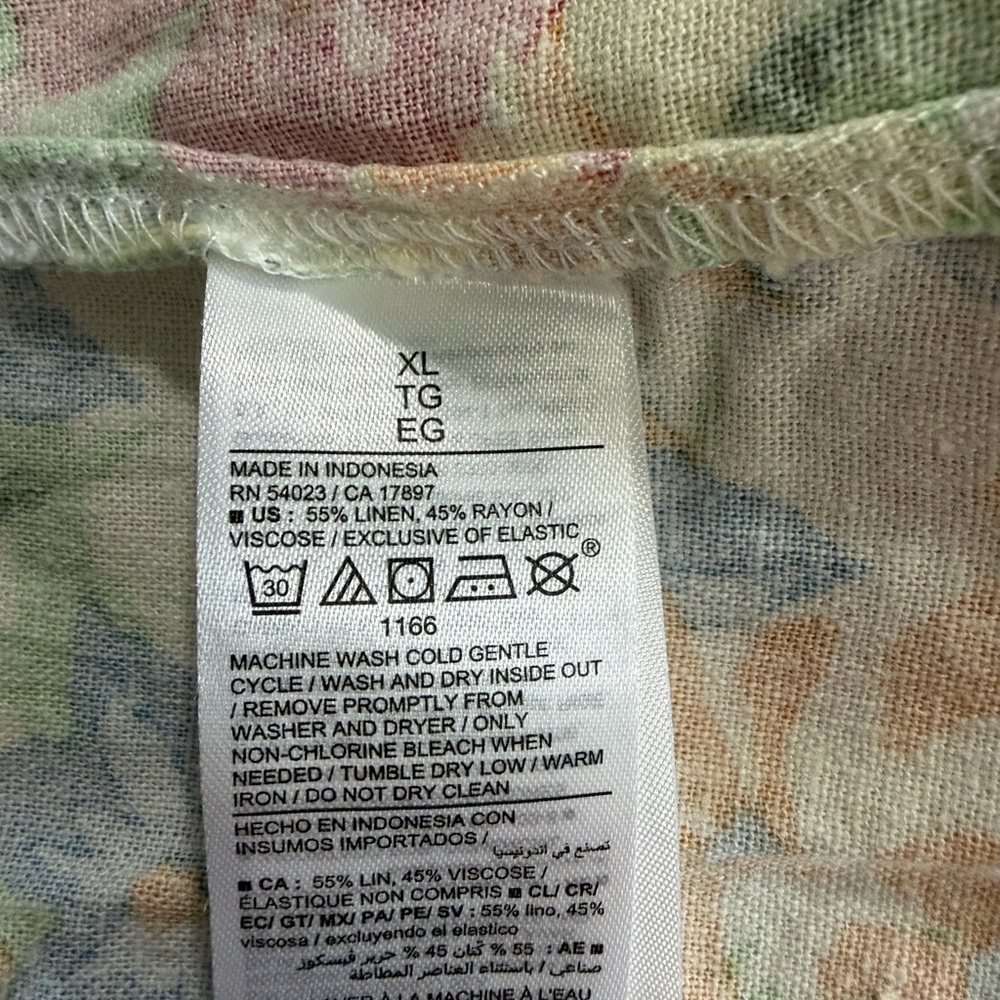 NWT Old Navy Fit and Flare Colorful Floral Linen Blend Romper - Picture 12 of 13